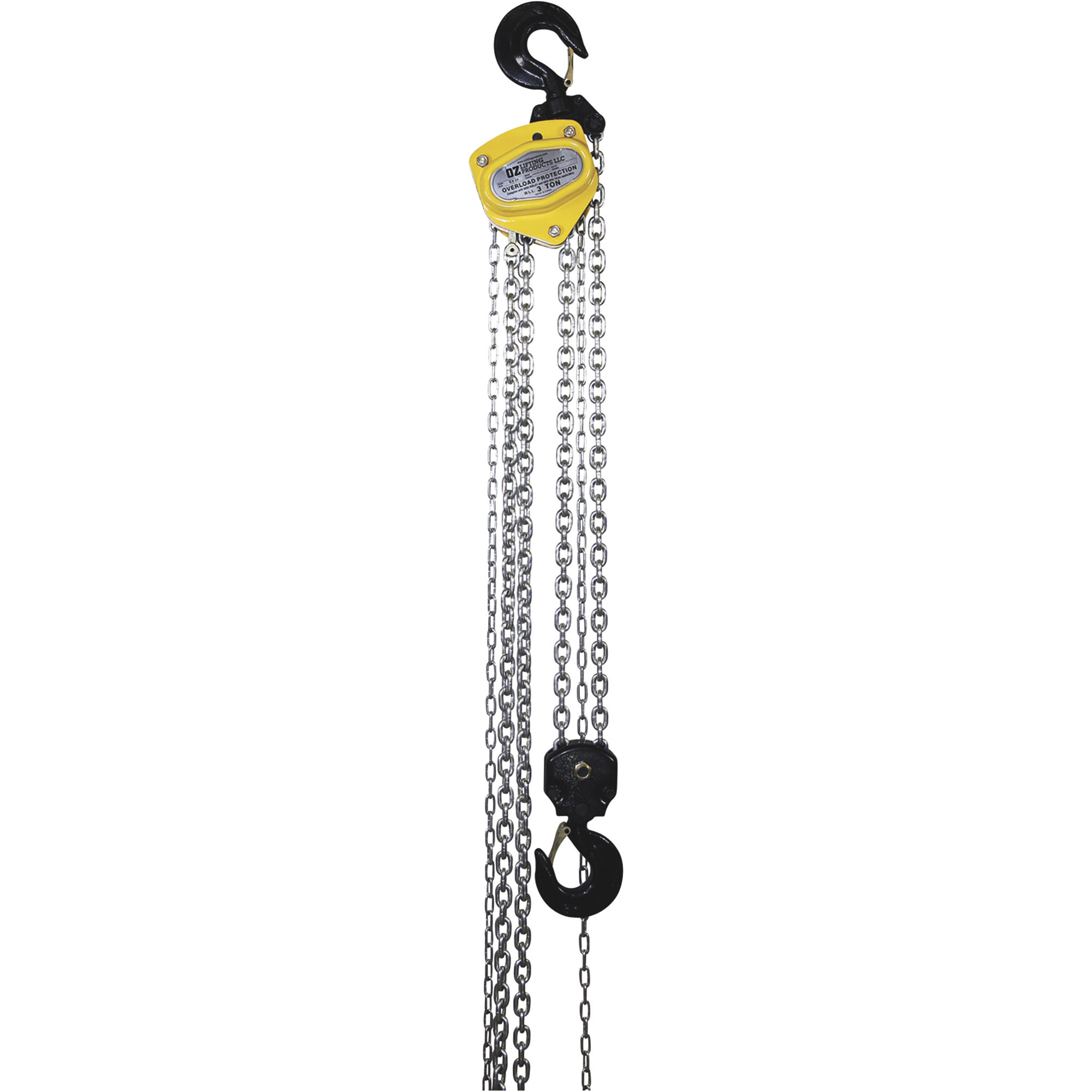 OZ Lifting Products Premium Manual Chain Hoist, 3-Ton Capacity, 20ft. Lift, Model# OZ030-20CHOP